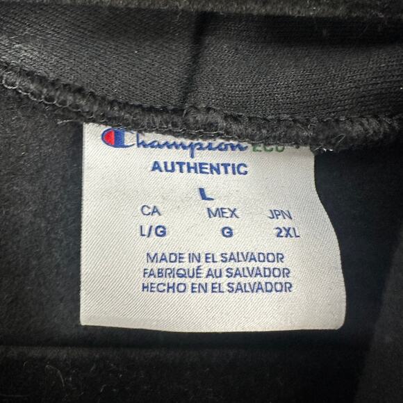 HOPE LESS DO MORE champion hoodie black white size large casual street - Picture 5 of 7